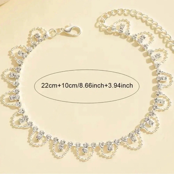 Blingbling wavy arm chain bracelet adjustable - Picture 3 of 3